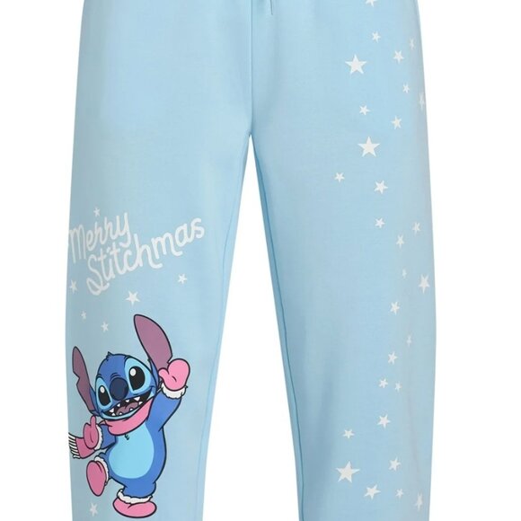 Disney Stitch Christmas Loungewear Jogger Pants with Pockets - Picture 1 of 12